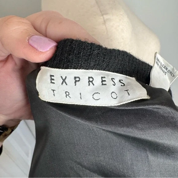 Vintage Wool Black Embellished Cardigan - Picture 6 of 7